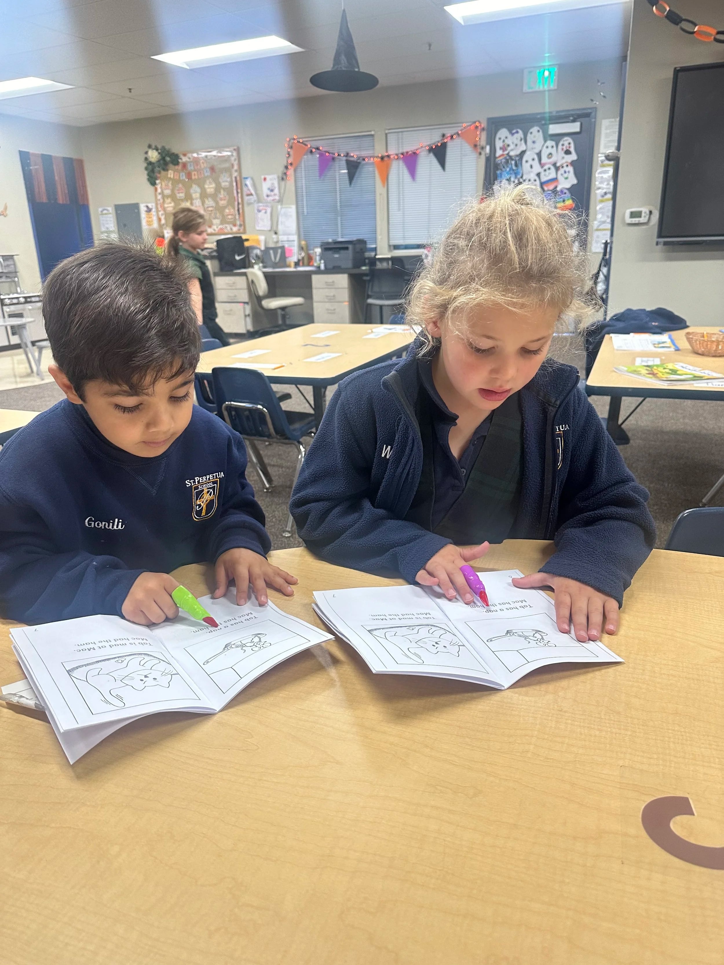 Jr. K & Kindergarten classroom learning at St. Perpetua